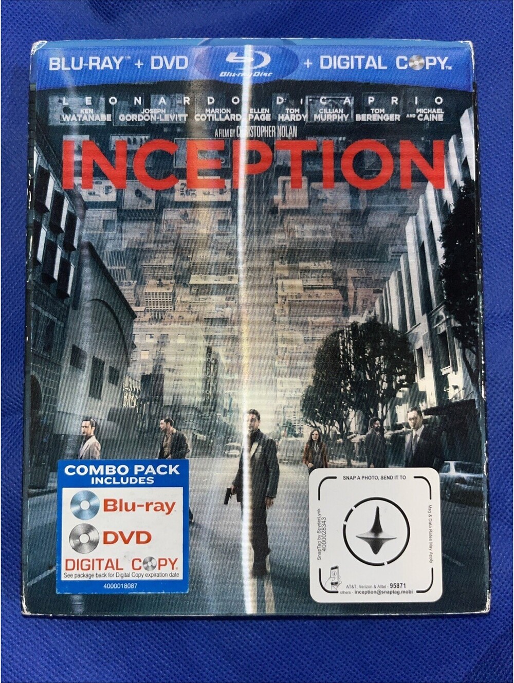 Inception (Blu-ray/DVD, 2010, 2-Disc Set) Sealed. Sleeve Has Shelf Wear